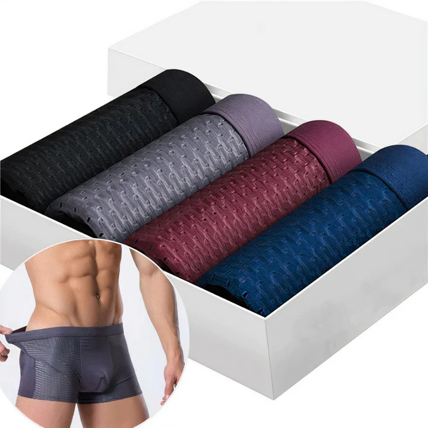 NEW BAMBOO FIBER BOXER SHORTS (3 BOXER SHORTS + 2 FREE)