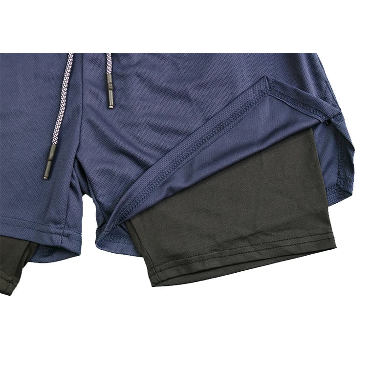 2 in 1 Sports Shorts for Training Fitness