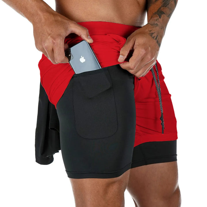 2 in 1 Sports Shorts for Training Fitness