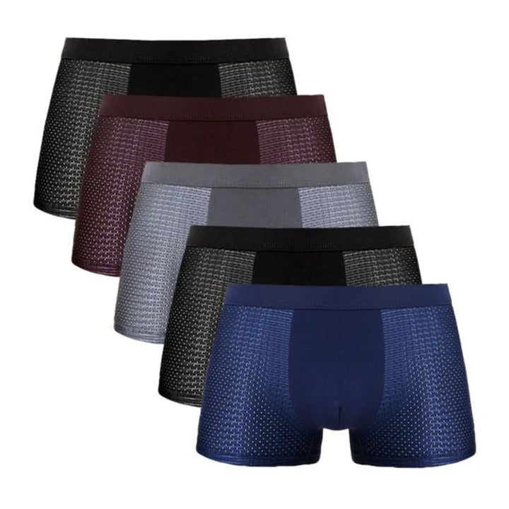 NEW BAMBOO FIBER BOXER SHORTS (3 BOXER SHORTS + 2 FREE)